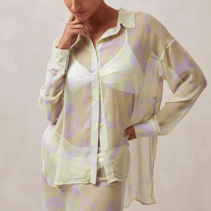 ALOHAS Shirts Women Yasu 8211 Pastel Printed Shirt