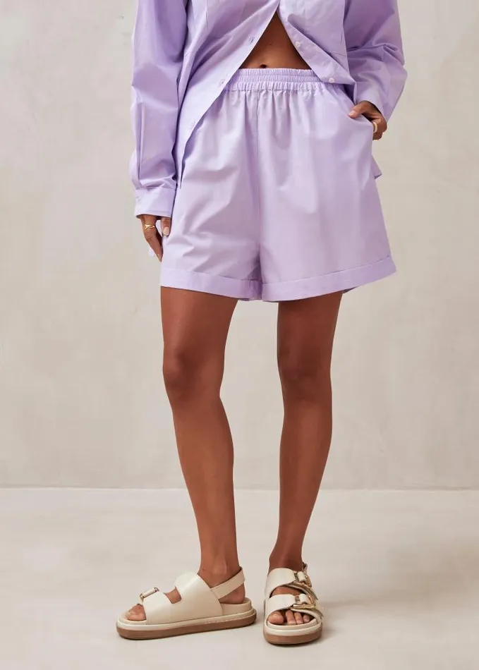 ALOHAS Shorts Women Mae 8211 Purple Cotton Shorts