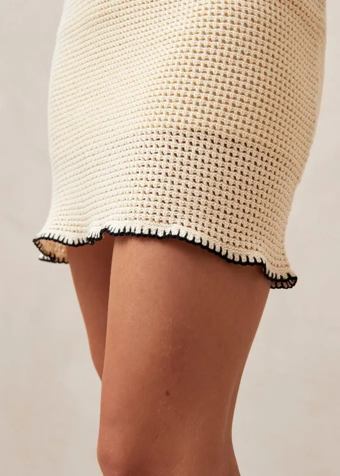 ALOHAS Skirts Women Roma 8211 Cream Cotton Skirt