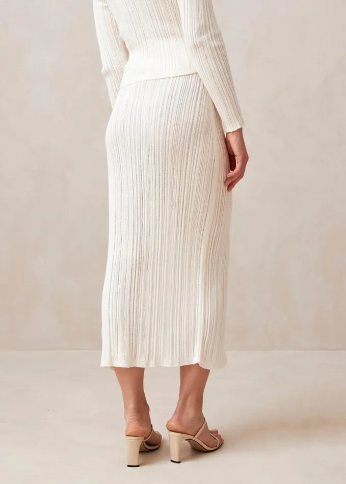 ALOHAS Skirts Women Zoe 8211 White Knit Skirt