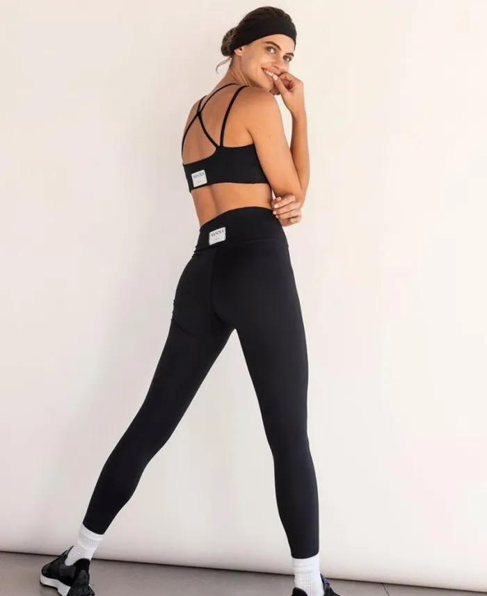 ALOHAS Sportswear Women Crossed Back 8211 Black Top ALOHAS Sportswear Women Crossed Back 8211 Black Top