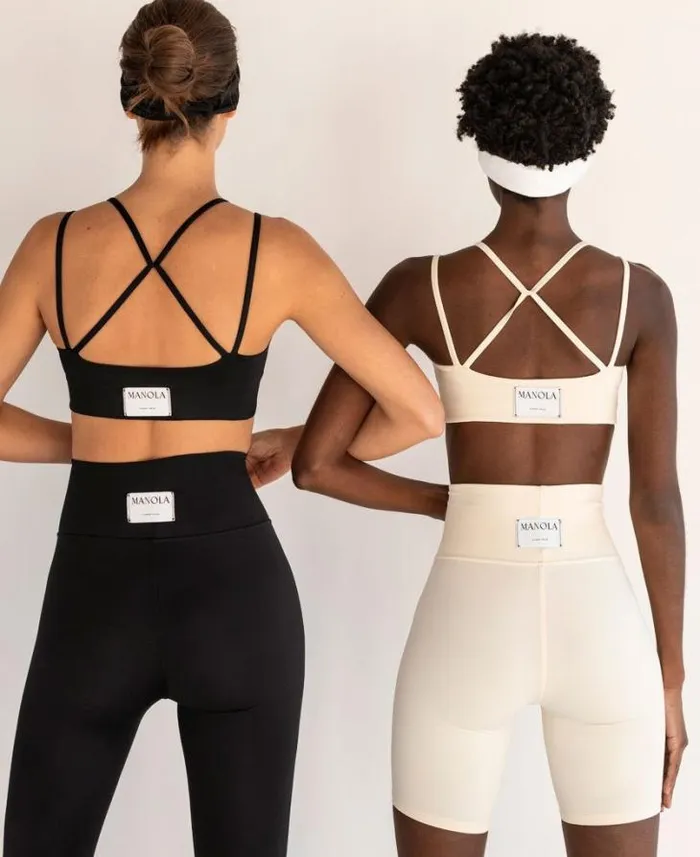ALOHAS Sportswear Women Crossed Back 8211 Black Top ALOHAS Sportswear Women Crossed Back 8211 Black Top
