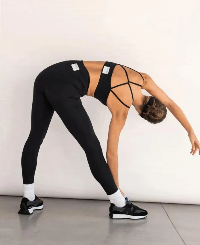 ALOHAS Sportswear Women Crossed Back 8211 Black Top ALOHAS Sportswear Women Crossed Back 8211 Black Top