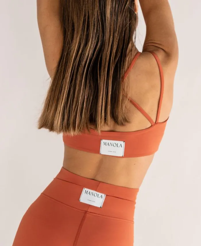 ALOHAS Sportswear Women Crossed Back 8211 Orange Tank