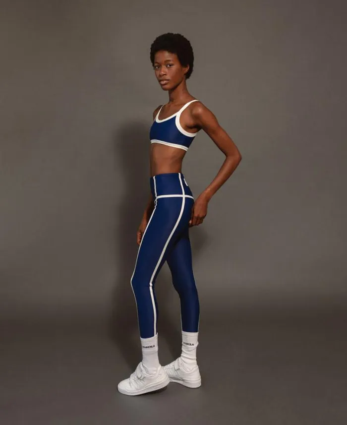 ALOHAS Sportswear Women Top Ribet 8211 Blue Sports Top