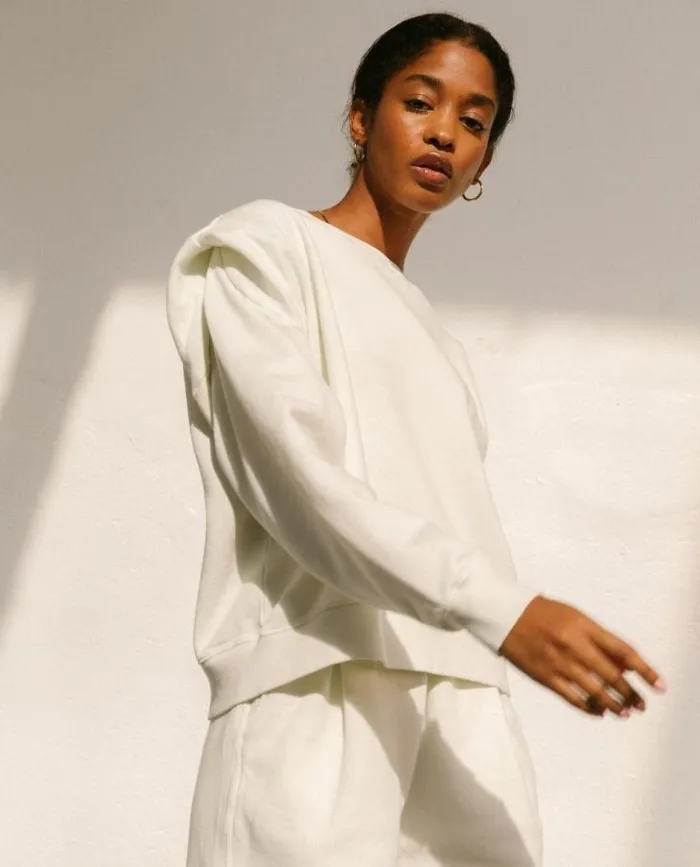 ALOHAS Sweaters and Cardigans Women Doppio 8211 White Cotton Top