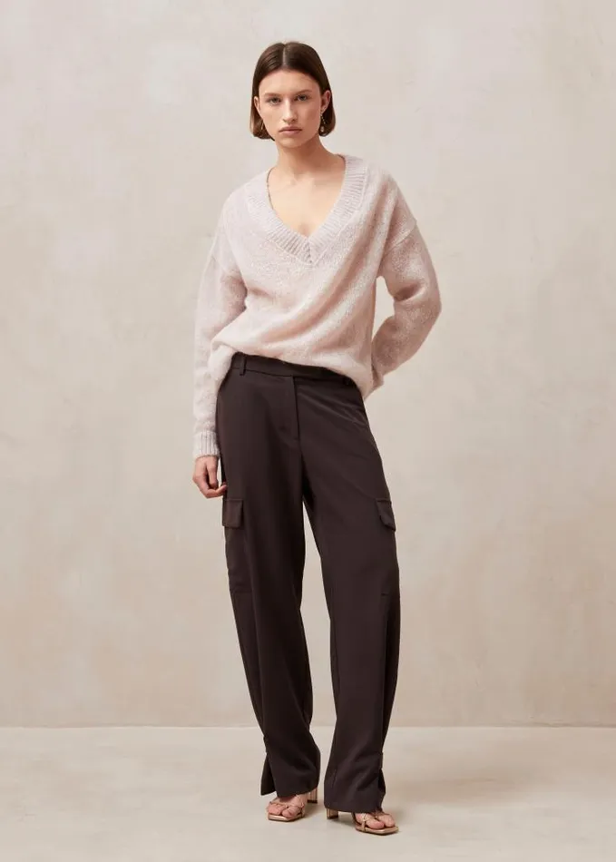 ALOHAS Sweaters and Cardigans Women Pomeda 8211 Pink Mohair Sweater