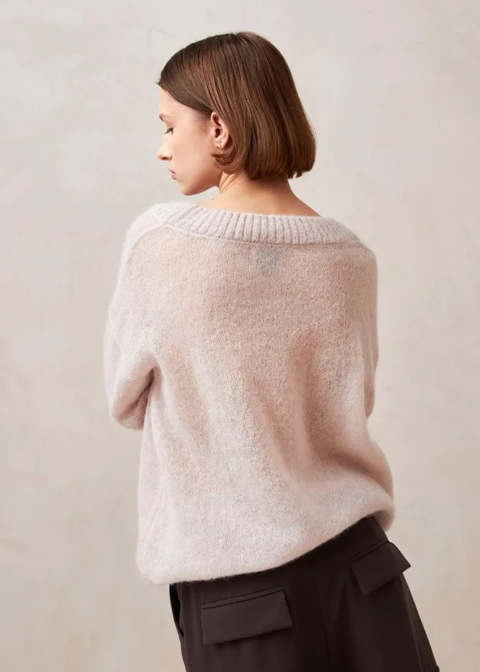 ALOHAS Sweaters and Cardigans Women Pomeda 8211 Pink Mohair Sweater