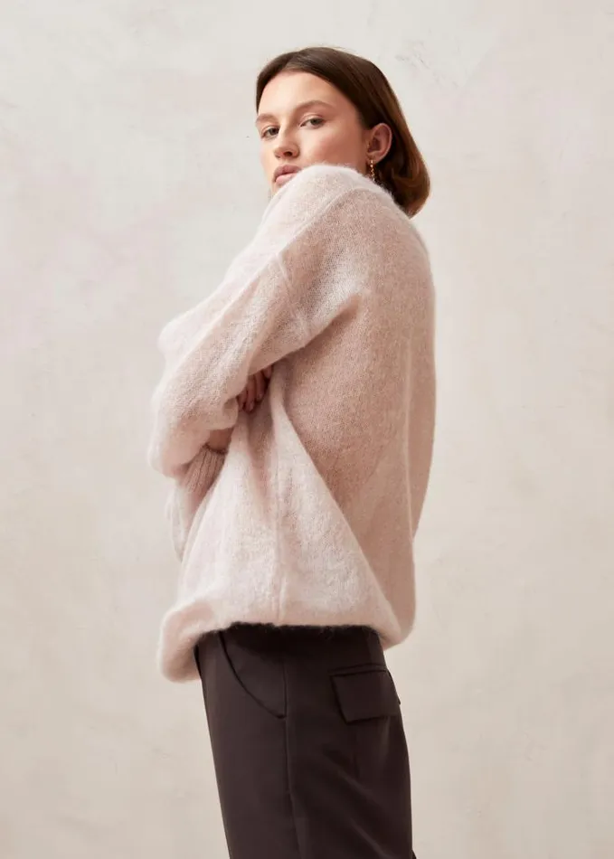 ALOHAS Sweaters and Cardigans Women Pomeda 8211 Pink Mohair Sweater