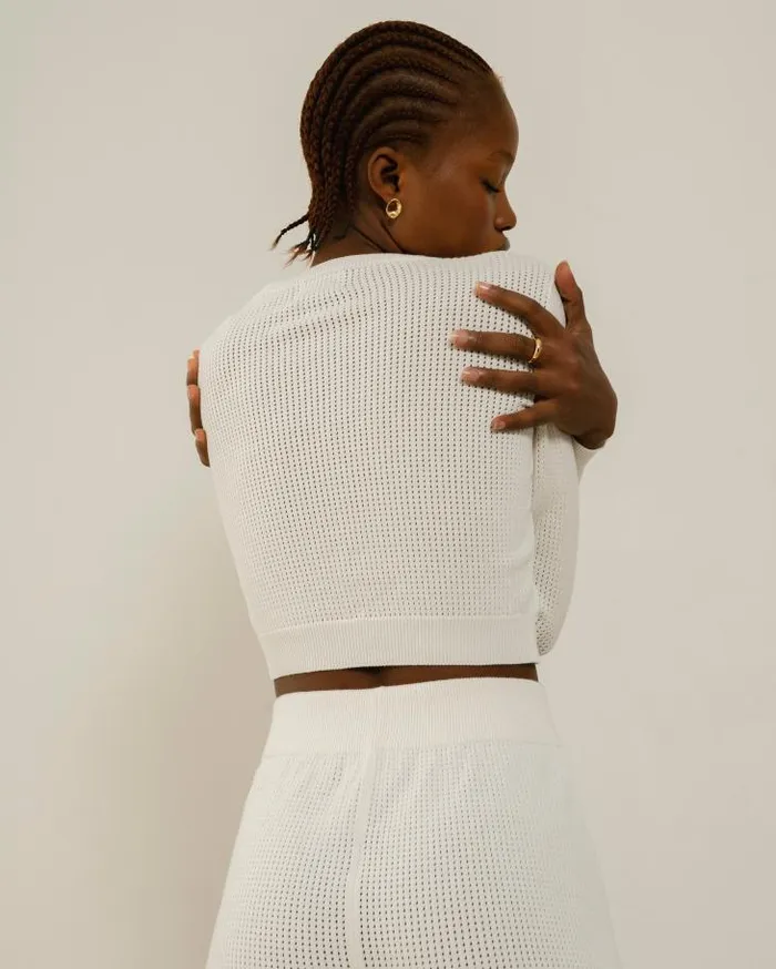 ALOHAS Sweaters and Cardigans Women Roy 8211 White Knit Top