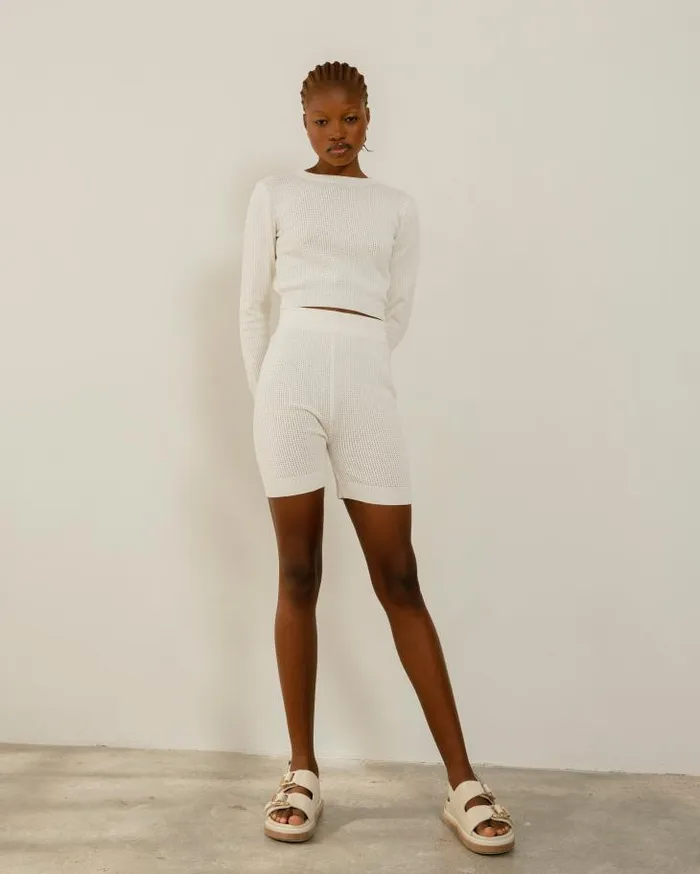 ALOHAS Sweaters and Cardigans Women Roy 8211 White Knit Top