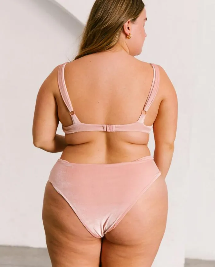 ALOHAS Swimwear Women The Pentagon 8211 Pink Velvet Bikini Bottom