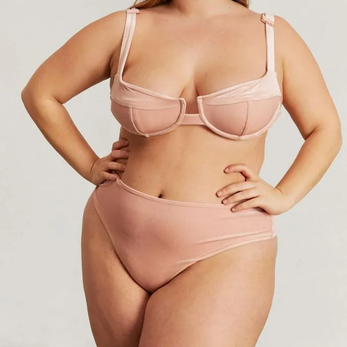 ALOHAS Swimwear Women The Pentagon 8211 Pink Velvet Bikini Bottom