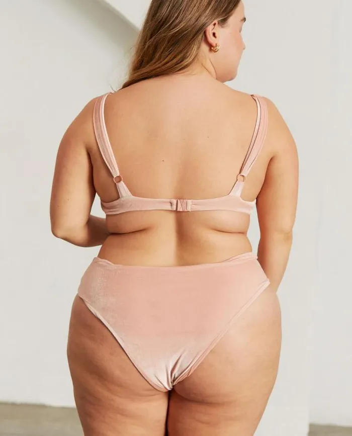 ALOHAS Swimwear Women The Pentagon 8211 Pink Velvet Bikini Bottom