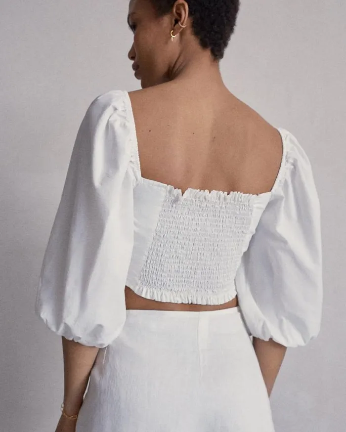 ALOHAS Tops Women Artist 8211 White Cotton Top