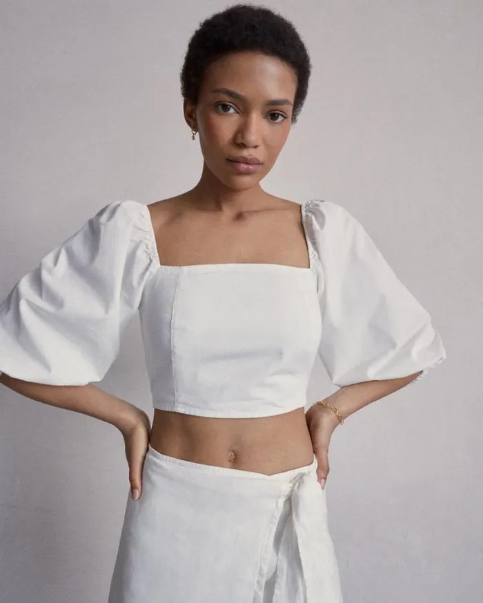 ALOHAS Tops Women Artist 8211 White Cotton Top