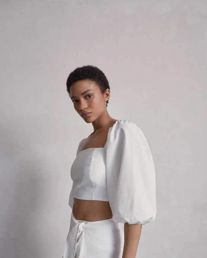 ALOHAS Tops Women Artist 8211 White Cotton Top