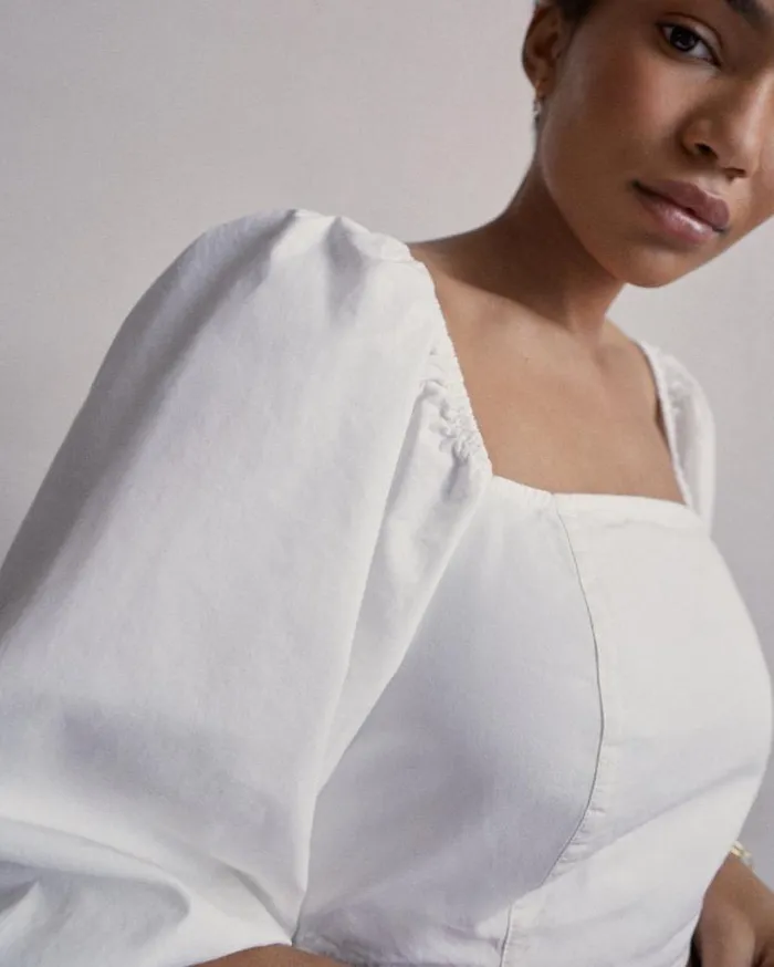 ALOHAS Tops Women Artist 8211 White Cotton Top