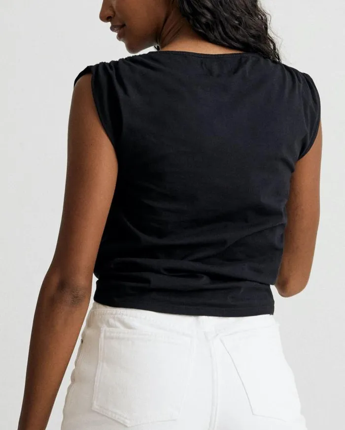 ALOHAS Tops Women Calm 8211 Black Cotton Top