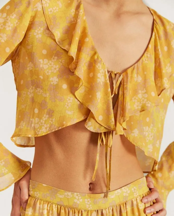 ALOHAS Tops Women Linn 8211 Yellow Multicolor Top