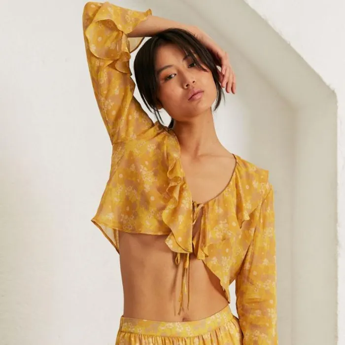 ALOHAS Tops Women Linn 8211 Yellow Multicolor Top