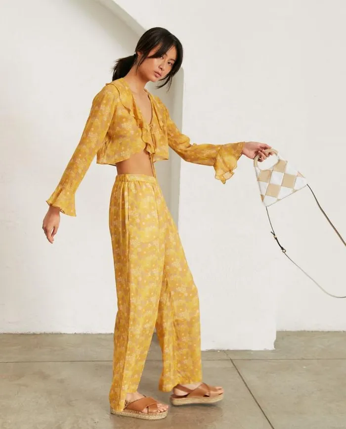 ALOHAS Tops Women Linn 8211 Yellow Multicolor Top