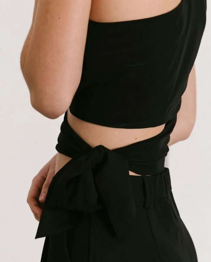 ALOHAS Tops Women Magnet 8211 Black Cotton Top