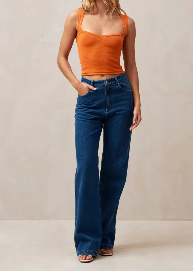 ALOHAS Tops Women Pleasant 8211 Orange Knit Top