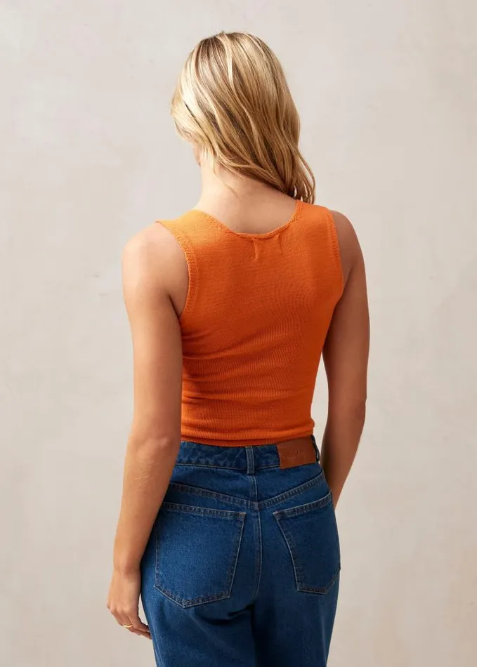 ALOHAS Tops Women Pleasant 8211 Orange Knit Top