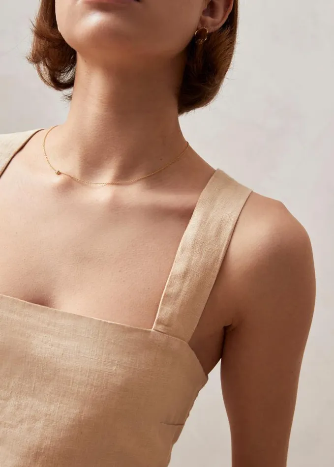 ALOHAS Tops Women Rai 8211 Beige Linen Top