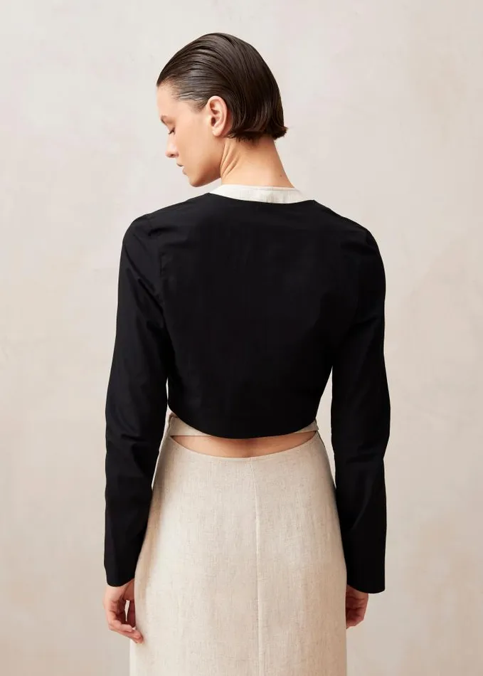 ALOHAS Tops Women Siv 8211 Black Cotton Jacket