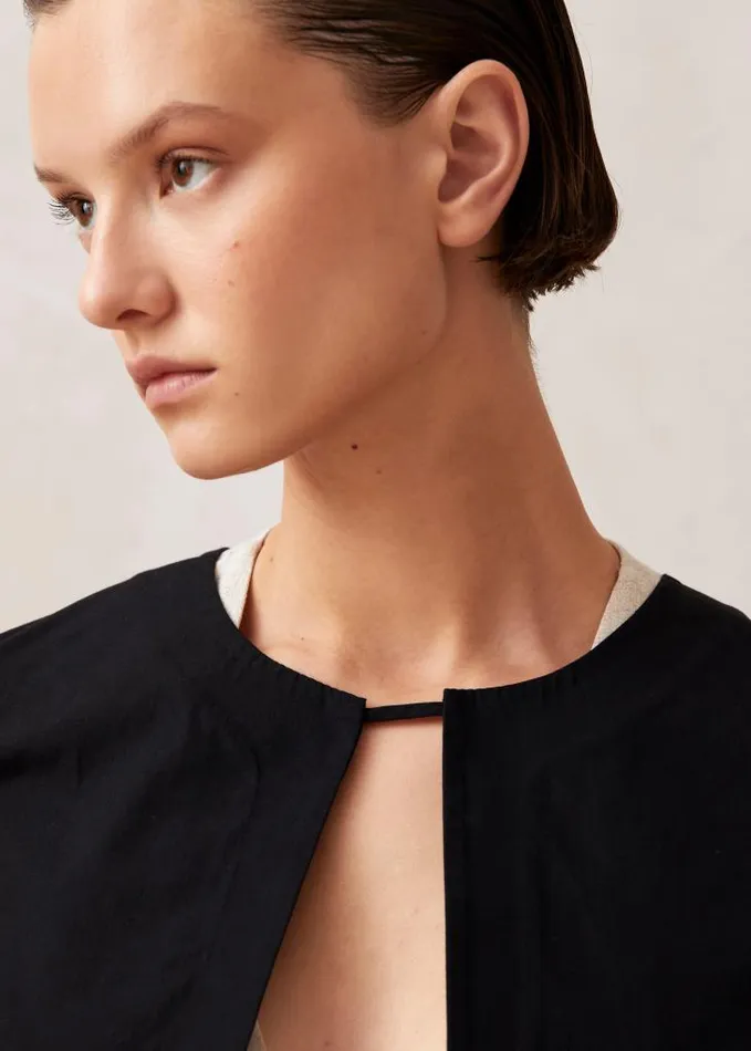 ALOHAS Tops Women Siv 8211 Black Cotton Jacket