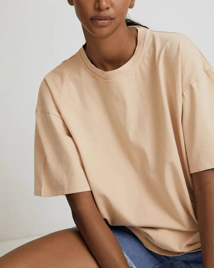 ALOHAS Tops Women Slack 8211 Beige Cotton Top