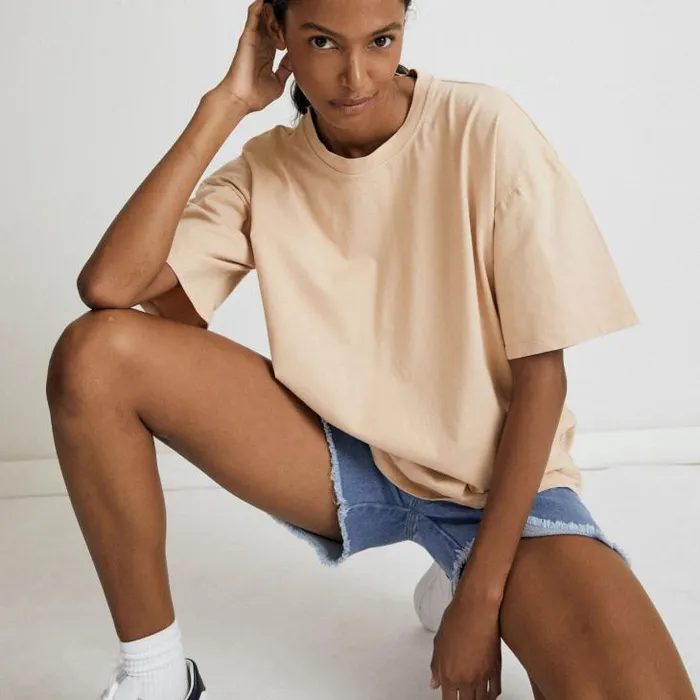 ALOHAS Tops Women Slack 8211 Beige Cotton Top