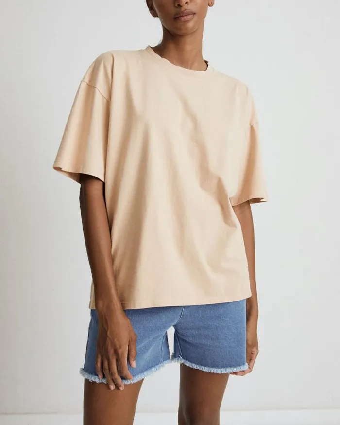 ALOHAS Tops Women Slack 8211 Beige Cotton Top