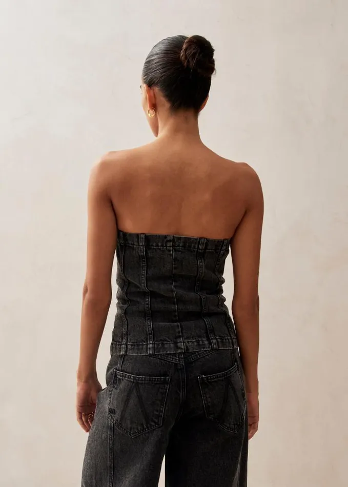 ALOHAS Tops Women Troyes 8211 Black Denim Top