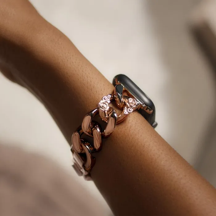 Apple Watch Straps Women Olivia Burton Rose Gold With Floral Link Bracelet Strap Apple Watch Straps Women Olivia Burton Rose Gold With Floral Link Bracelet Strap