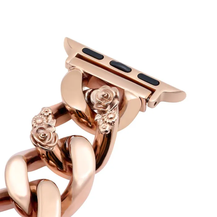 Apple Watch Straps Women Olivia Burton Rose Gold With Floral Link Bracelet Strap Apple Watch Straps Women Olivia Burton Rose Gold With Floral Link Bracelet Strap