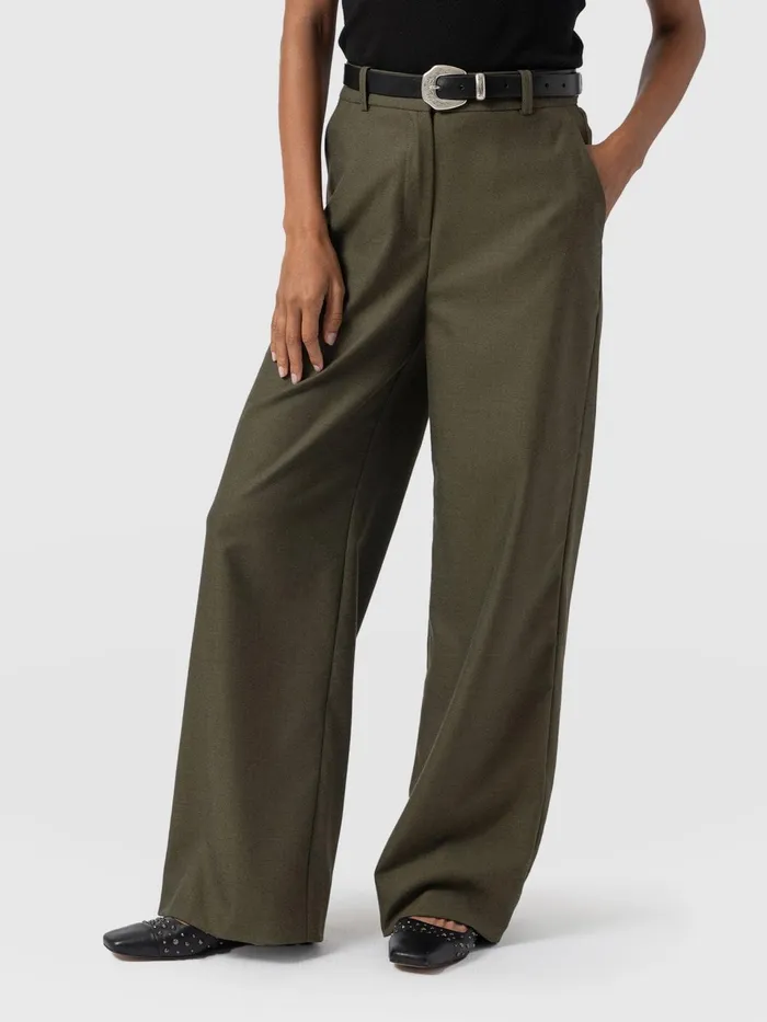 Argent Wide Leg Pant 8211 Khaki Khaki Women Saint And Sofia Pants