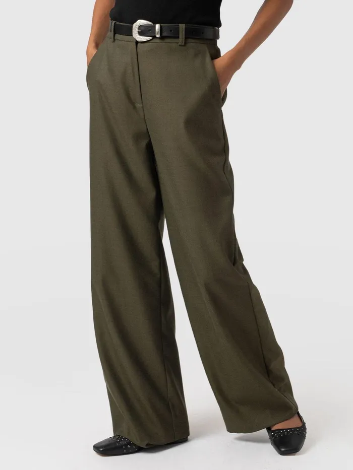 Argent Wide Leg Pant 8211 Khaki Khaki Women Saint And Sofia Pants