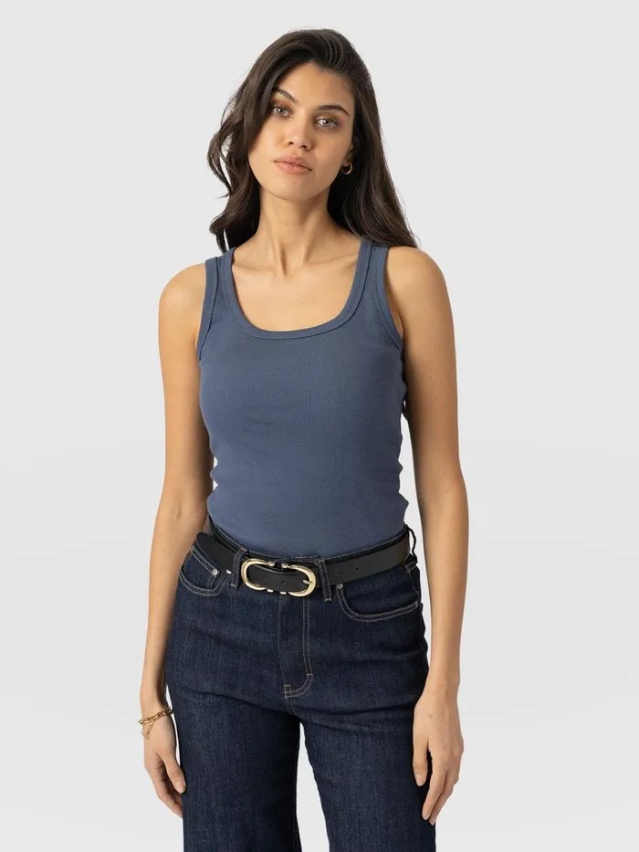 Asher Scoop Neck Vest 8211 Dusty Blue Dusty Blue Women Saint And Sofia Casual Tops Asher Scoop Neck Vest 8211 Dusty Blue Dusty Blue Women Saint And Sofia Casual Tops