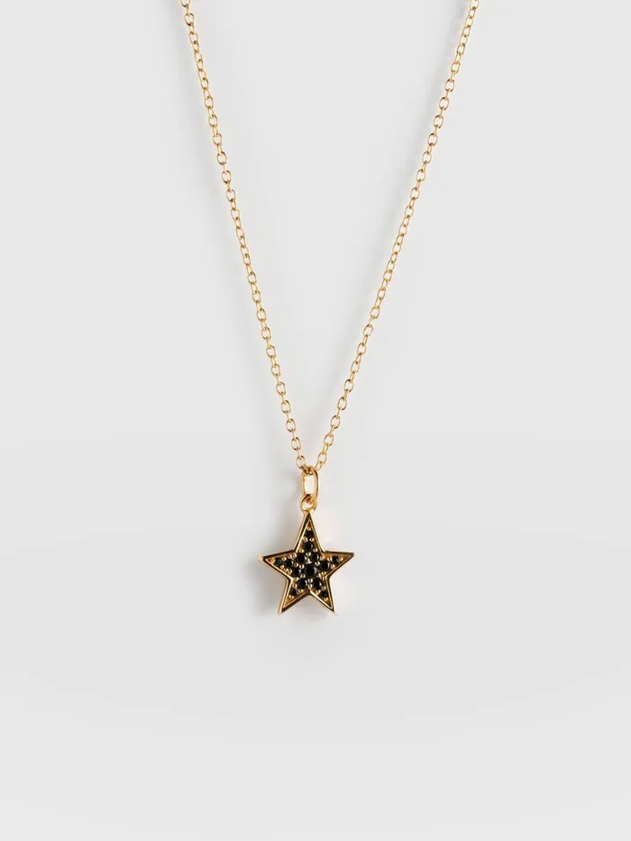 Astral Star Necklace 8211 GoldBlack Goldblack Women Saint And Sofia Necklaces Astral Star Necklace 8211 GoldBlack Goldblack Women Saint And Sofia Necklaces