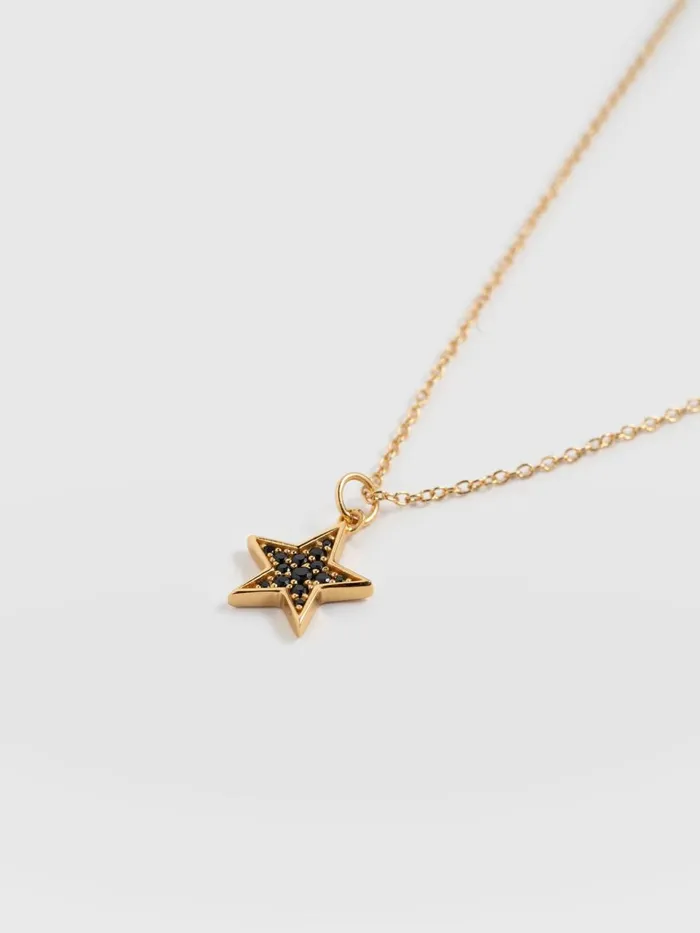 Astral Star Necklace 8211 GoldBlack Goldblack Women Saint And Sofia Necklaces