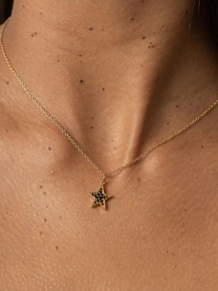 Astral Star Necklace 8211 GoldBlack Goldblack Women Saint And Sofia Necklaces