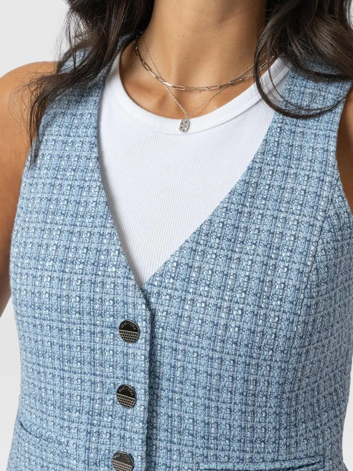Astrid Waistcoat 8211 Pale Blue Pale Blue Women Saint And Sofia Blazers