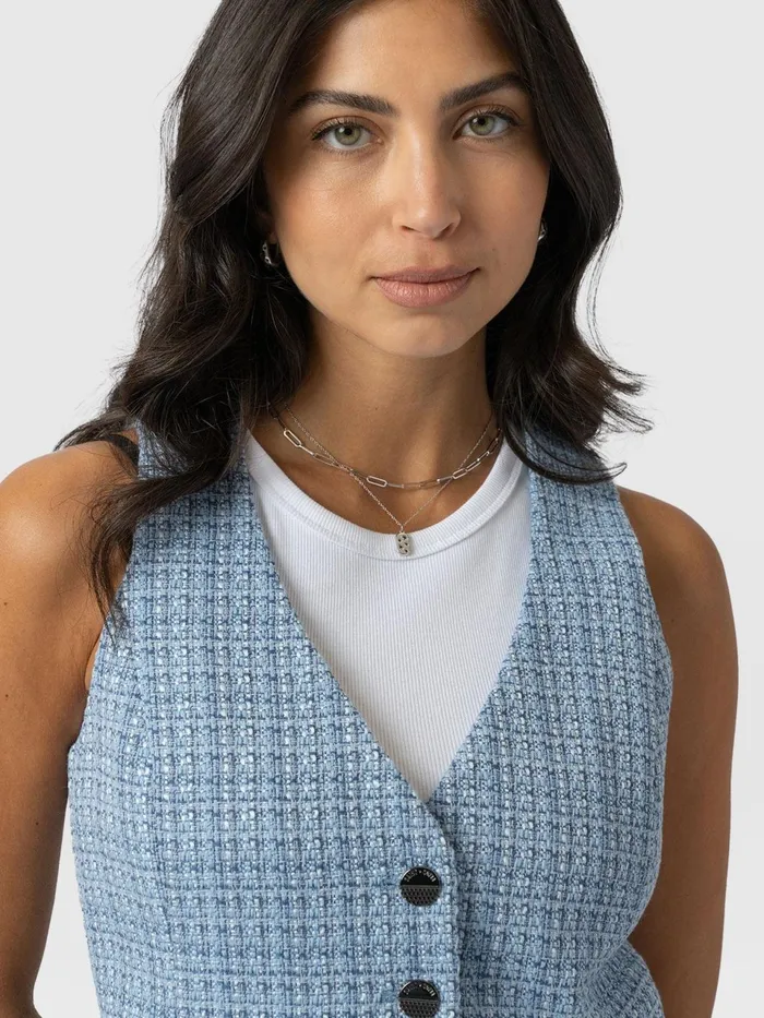 Astrid Waistcoat 8211 Pale Blue Pale Blue Women Saint And Sofia Blazers