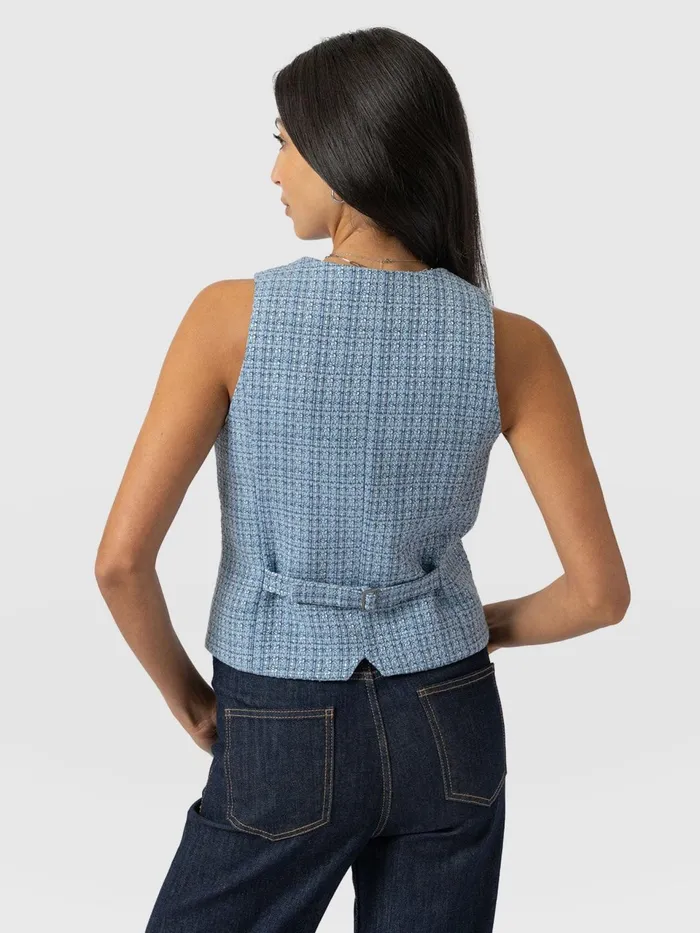 Astrid Waistcoat 8211 Pale Blue Pale Blue Women Saint And Sofia Blazers