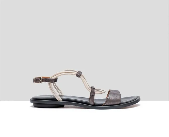 Audley Shoes Flat Leather Sandal Felicia Beige Women Flat