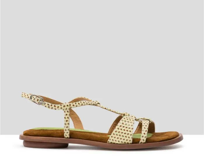 Audley Shoes Flat Leather Sandal Jaiden Green Women Flat
