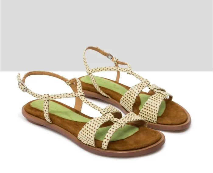 Audley Shoes Flat Leather Sandal Jaiden Green Women Flat